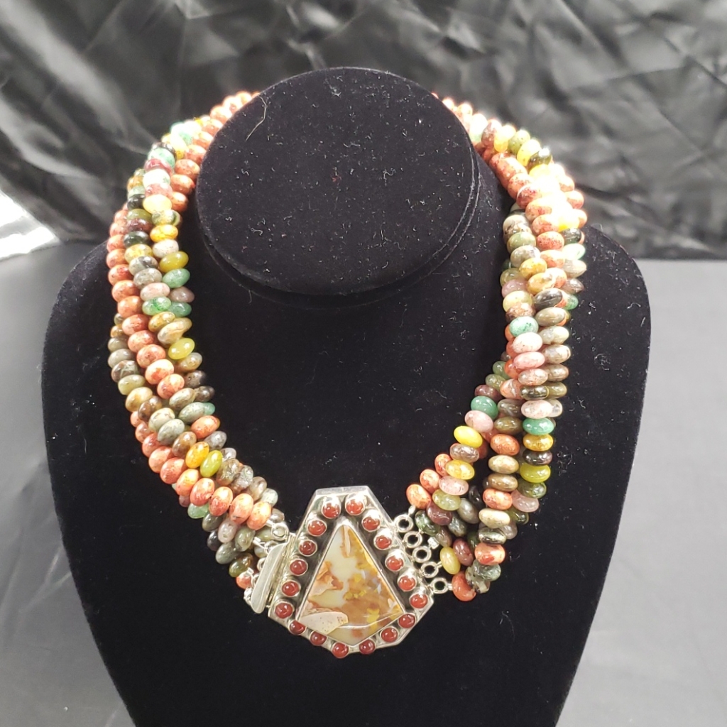 5 Strand Agate Necklace
